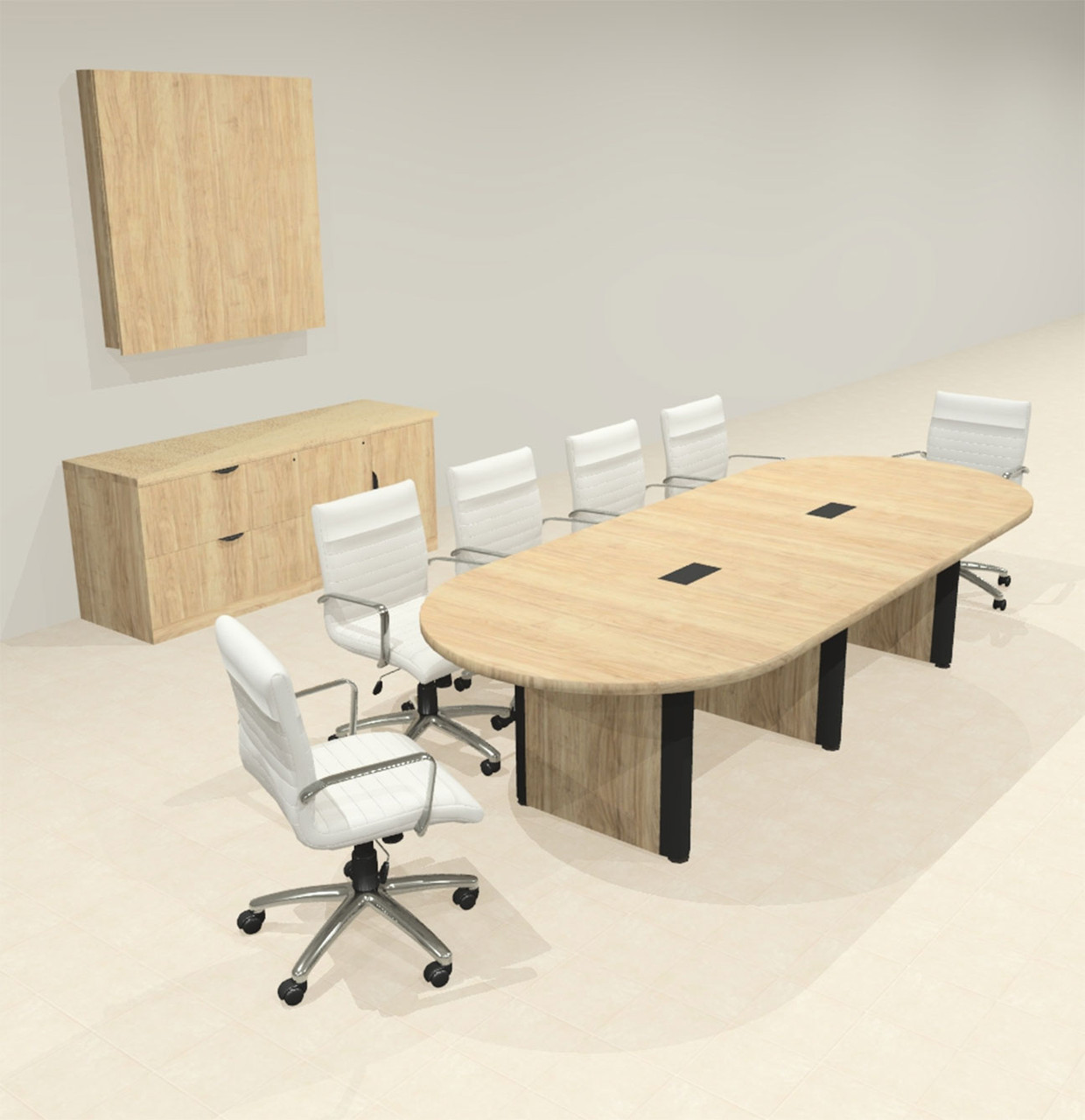 Racetrack Cable Management 10' Feet Conference Table, #OF-CON-CRP3