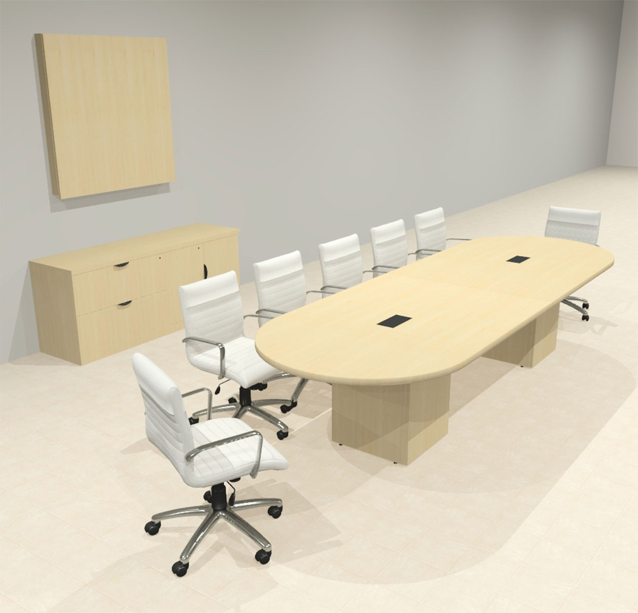 Modern Racetrack 12' Feet Conference Table, #OF-CON-CRQ10