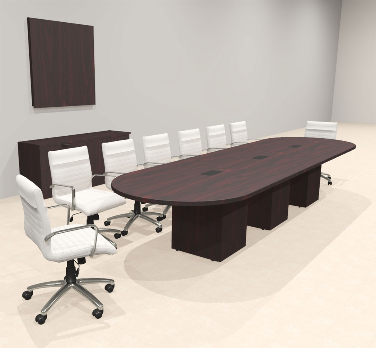 Modern Racetrack 14' Feet Conference Table, #OF-CON-CRQ22