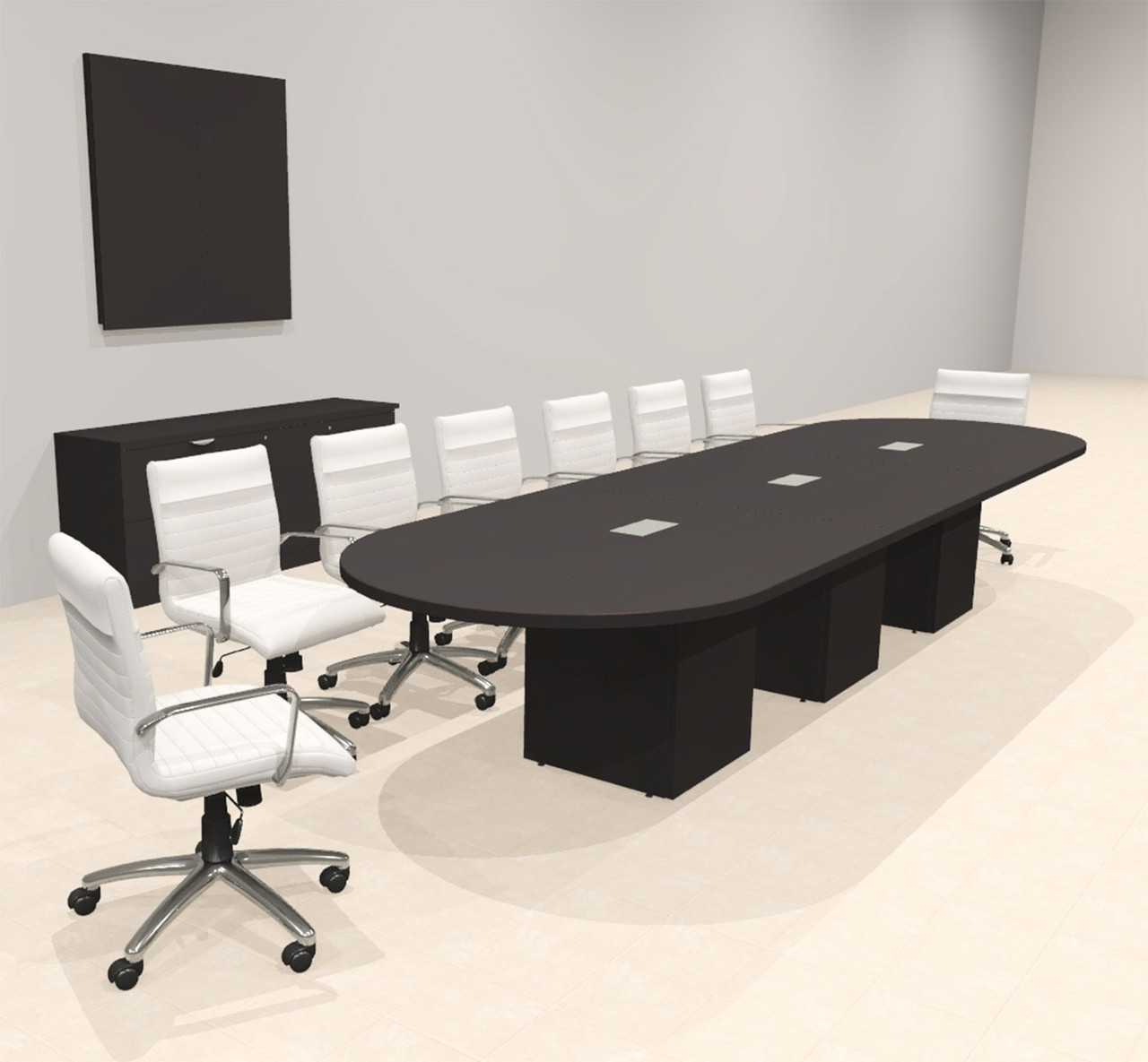 Modern Racetrack 14' Feet Conference Table, #OF-CON-CRQ23