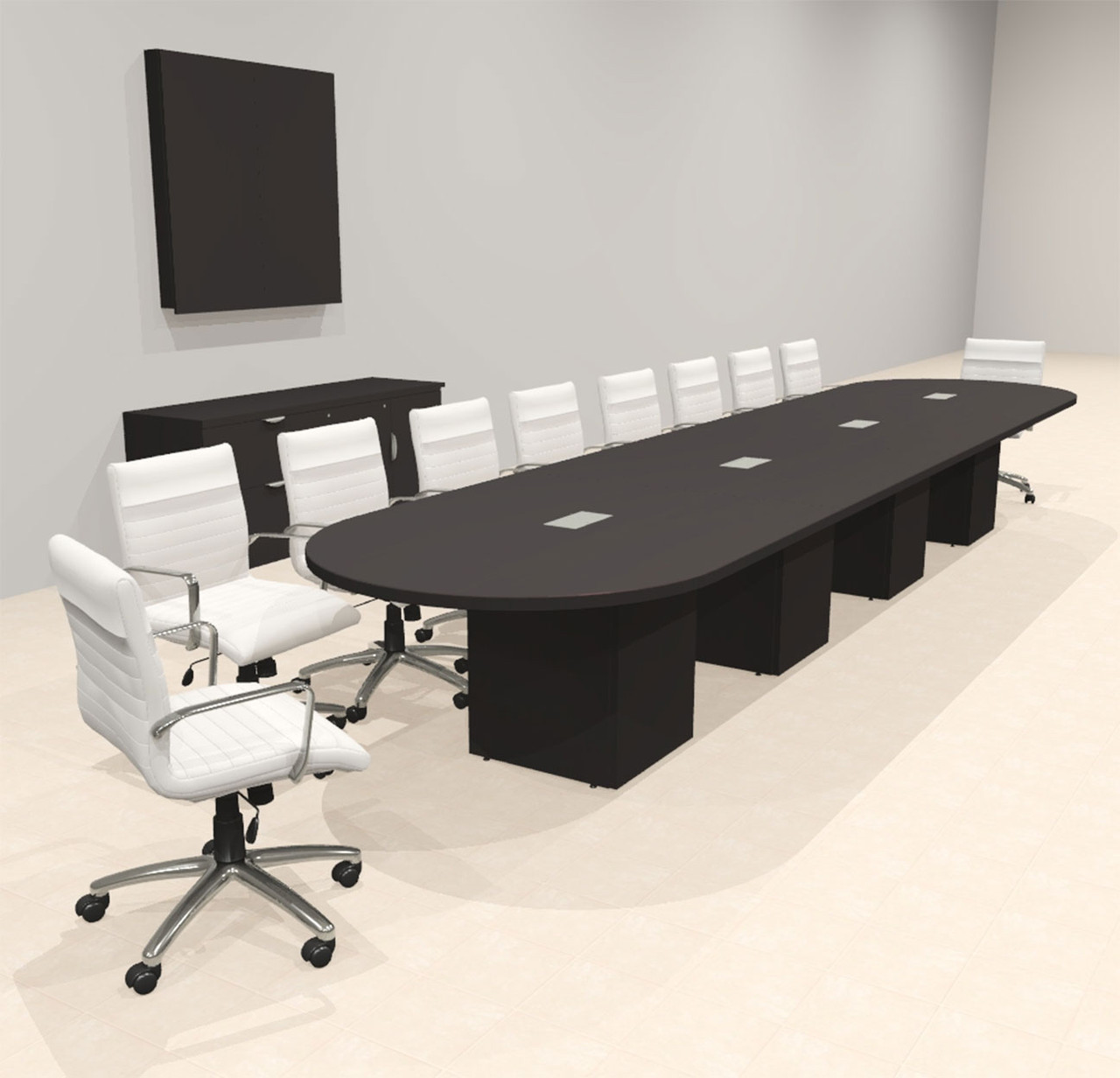 Modern Racetrack 18' Feet Conference Table, #OF-CON-CRQ39