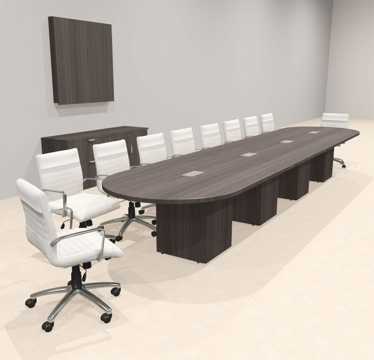 Modern Racetrack 18' Feet Conference Table, #OF-CON-CRQ40