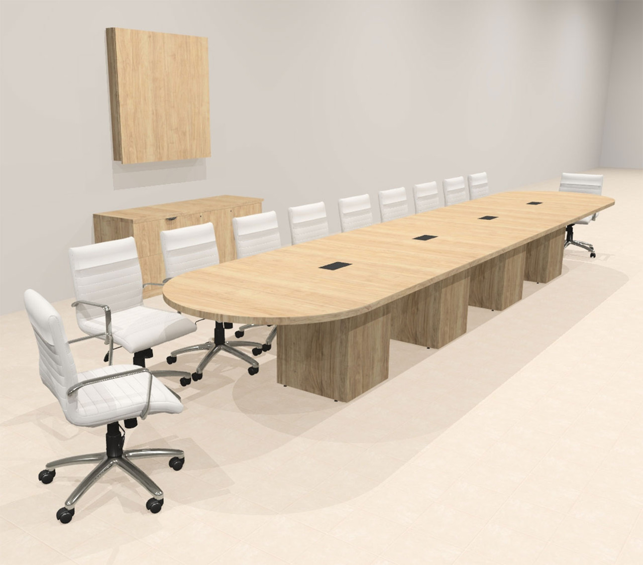 Modern Racetrack 20' Feet Conference Table, #OF-CON-CRQ43