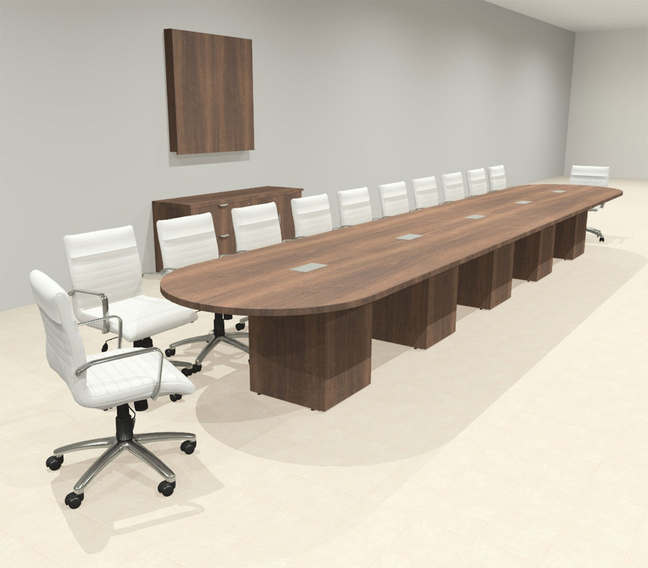 Modern Racetrack 22' Feet Conference Table, #OF-CON-CRQ52