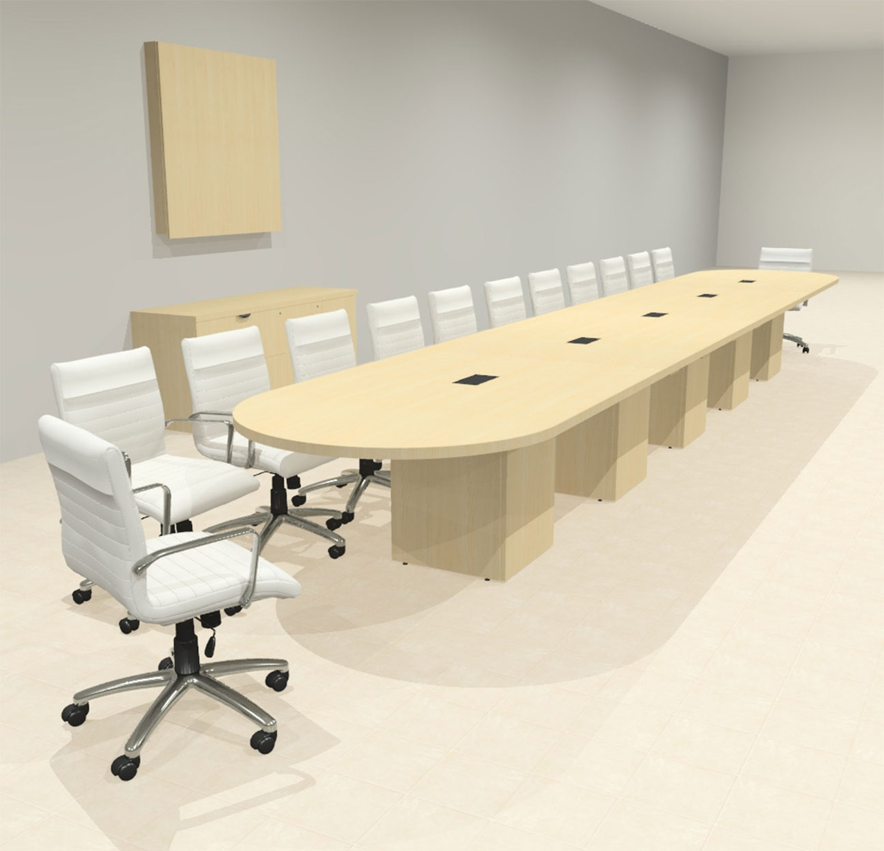 Modern Racetrack 24' Feet Conference Table, #OF-CON-CRQ58