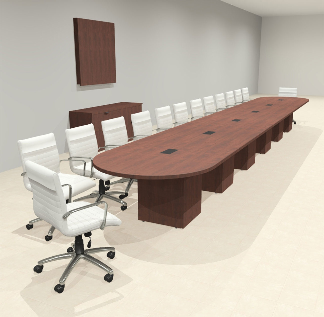 Modern Racetrack 26' Feet Conference Table, #OF-CON-CRQ69