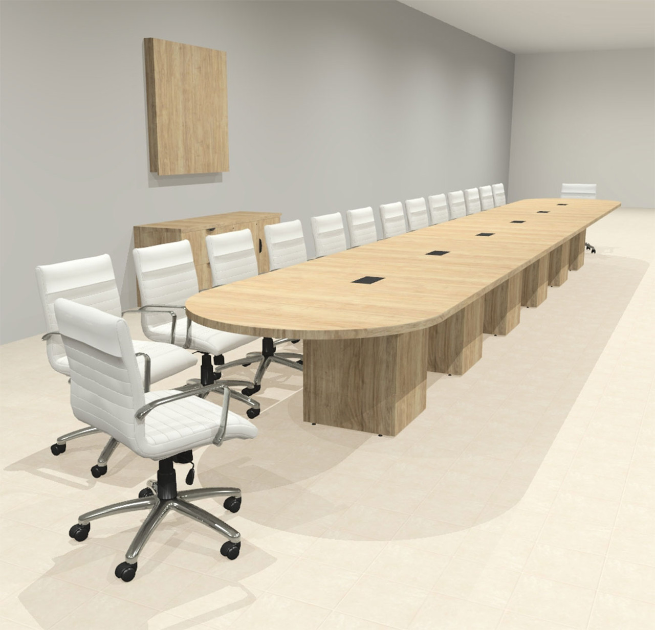 Modern Racetrack 28' Feet Conference Table, #OF-CON-CRQ75