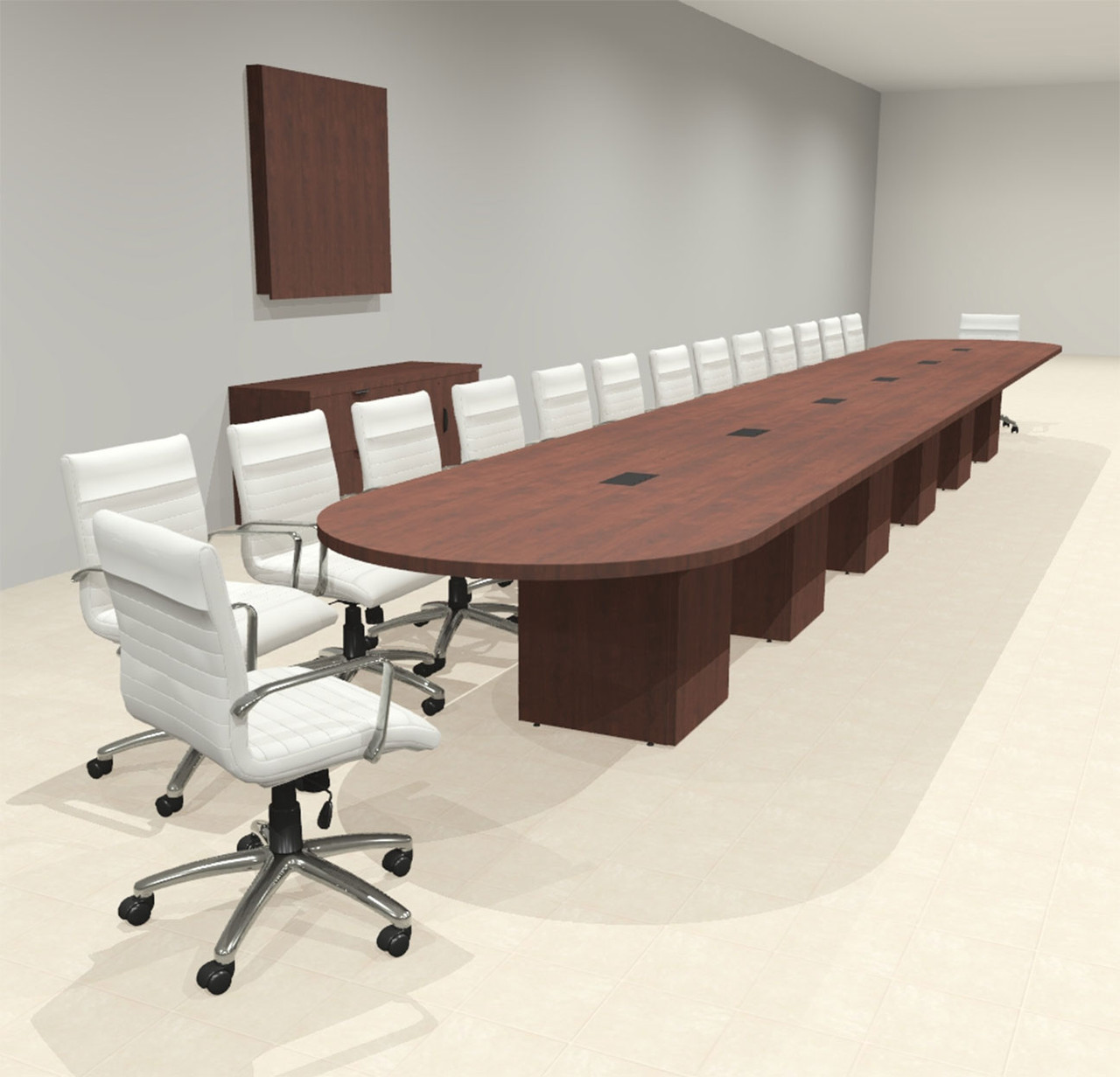 Modern Racetrack 28' Feet Conference Table, #OF-CON-CRQ77