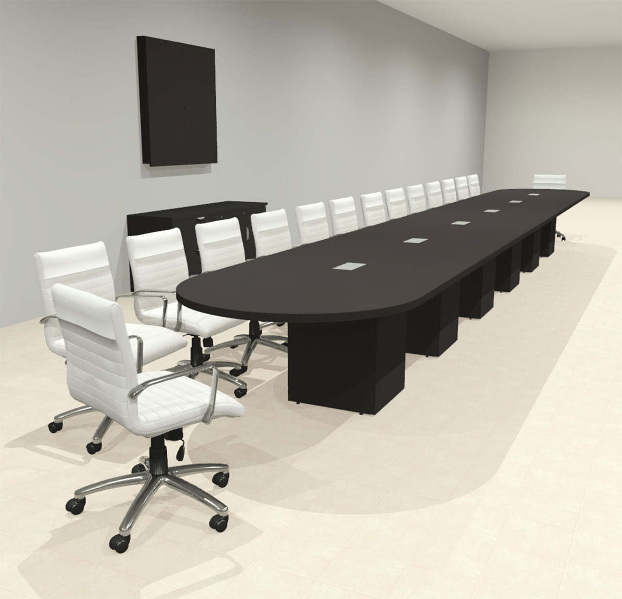 Modern Racetrack 28' Feet Conference Table, #OF-CON-CRQ79
