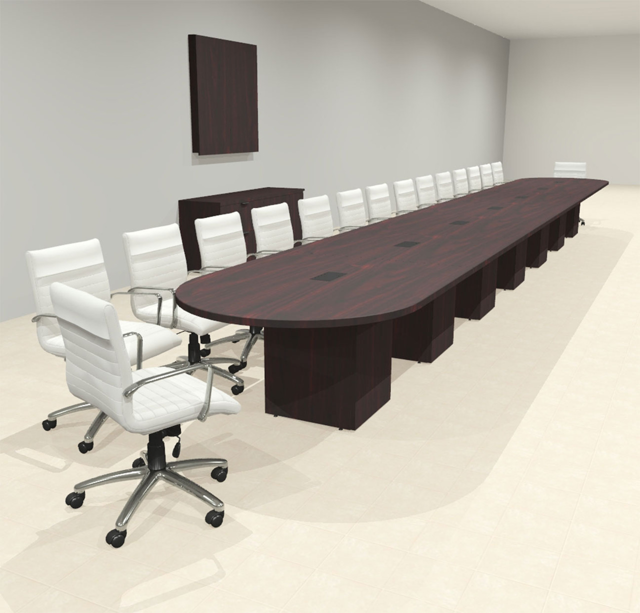 Modern Racetrack 30' Feet Conference Table, #OF-CON-CRQ86