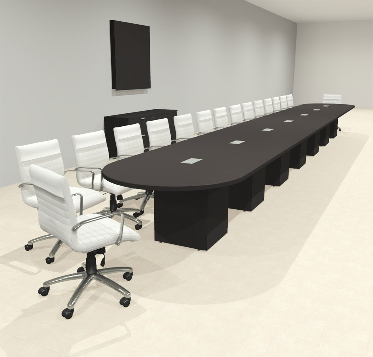 Modern Racetrack 30' Feet Conference Table, #OF-CON-CRQ87