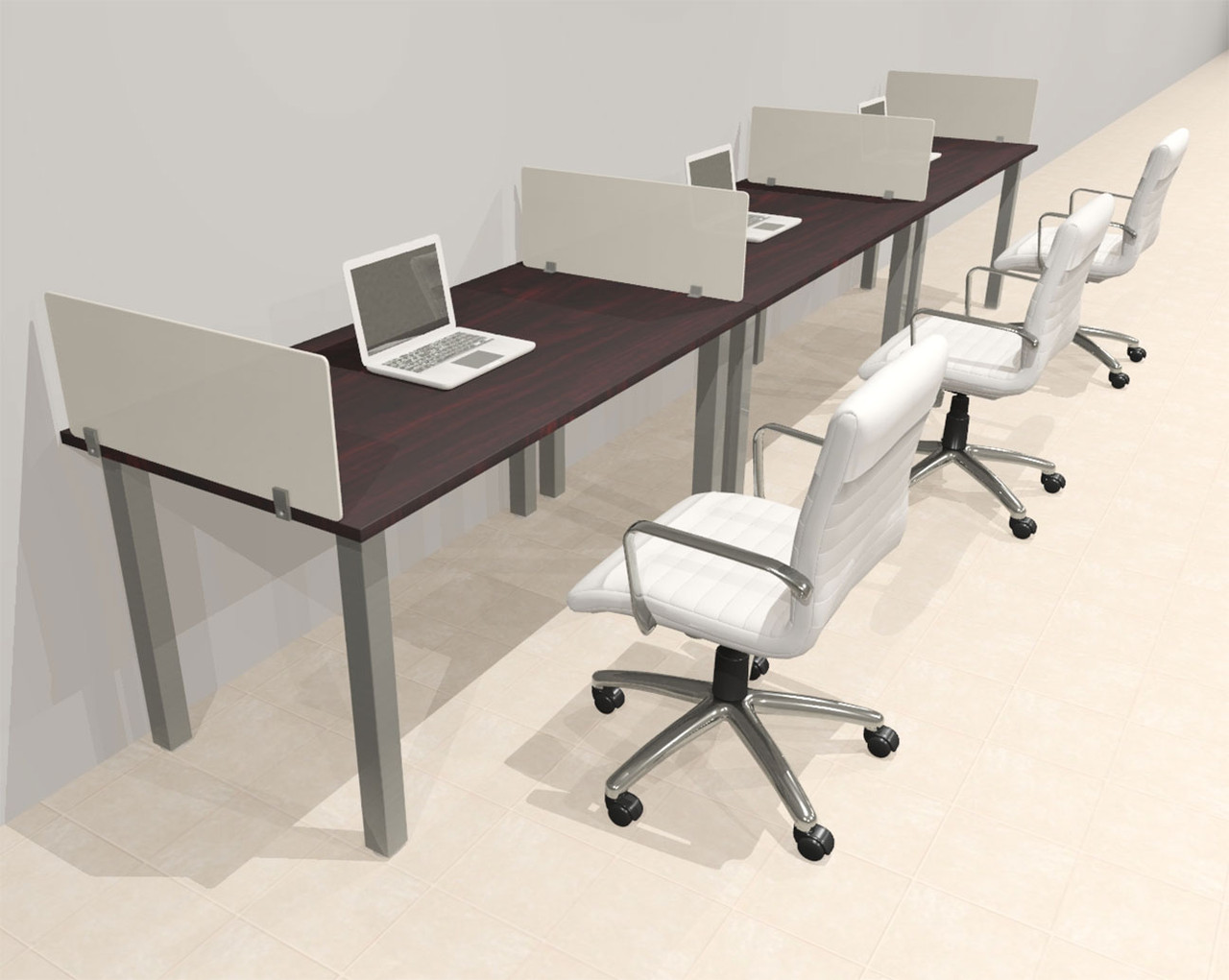 3 Person Modern  Metal Leg Office Workstation Desk Set, #OT-SUL-SPM8