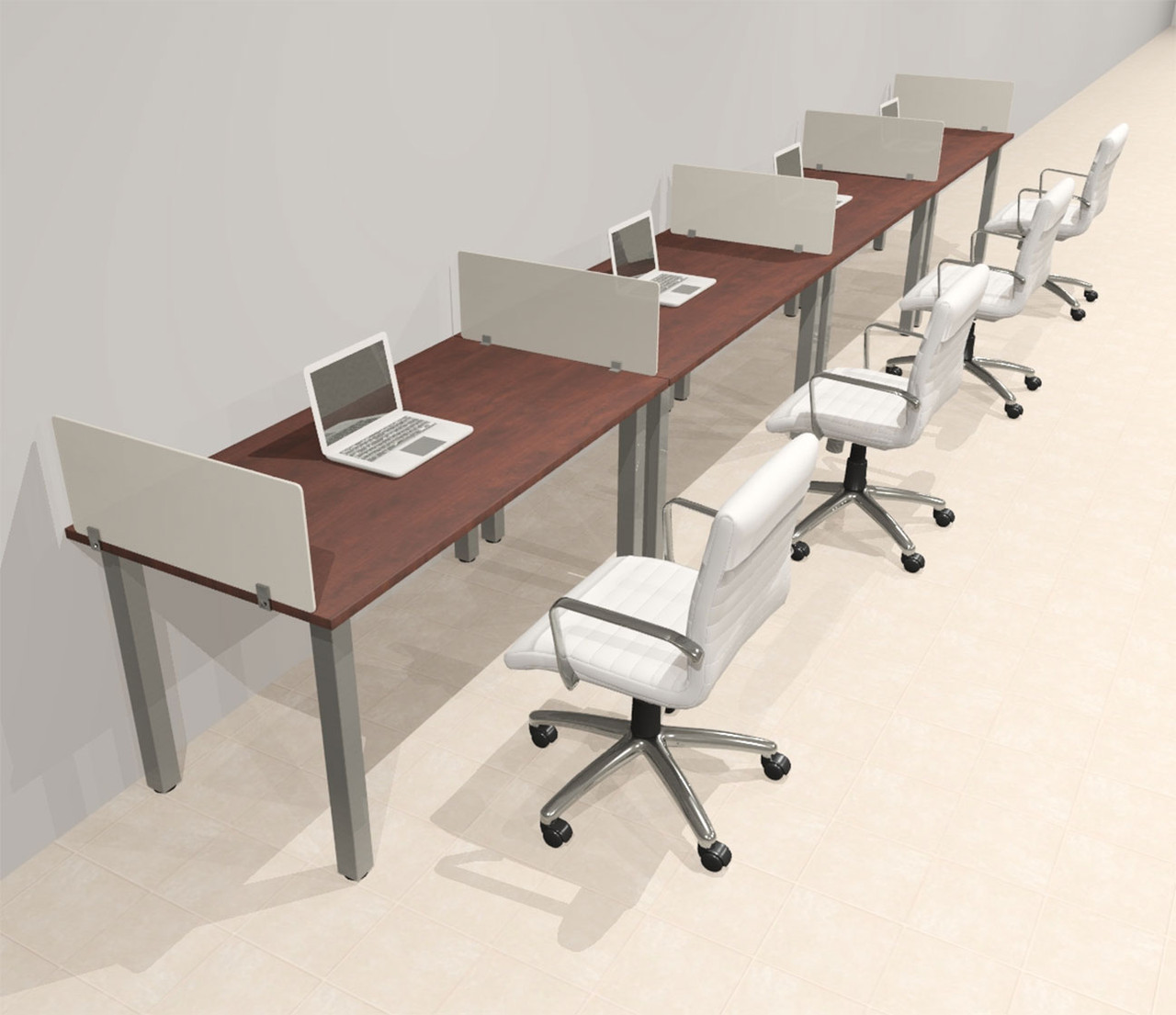 4 Person Modern  Metal Leg Office Workstation Desk Set, #OT-SUL-SPM12