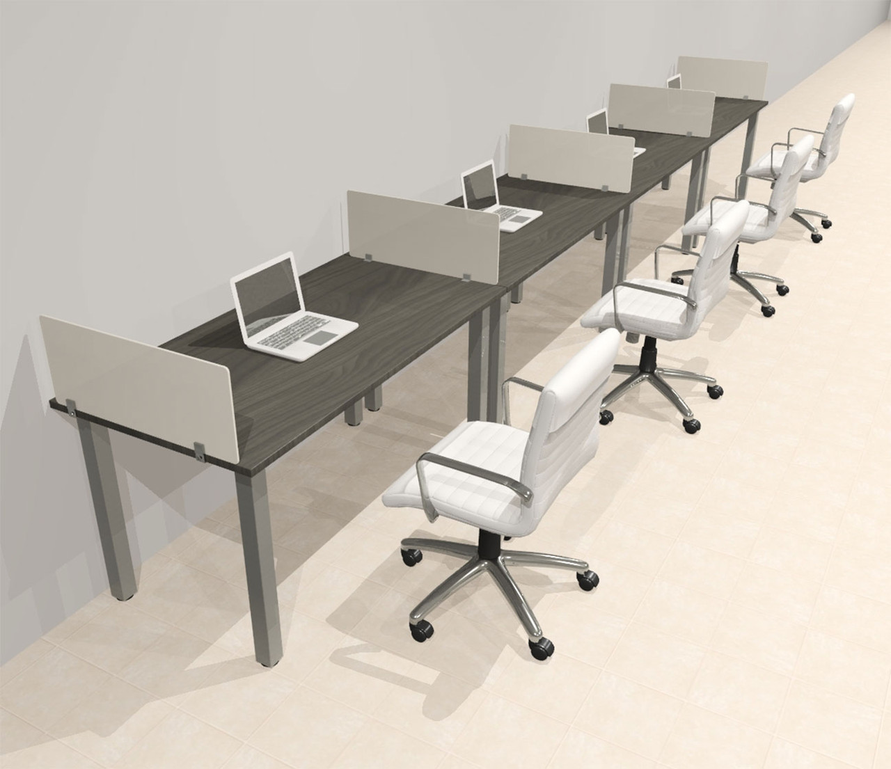 4 Person Modern  Metal Leg Office Workstation Desk Set, #OT-SUL-SPM15