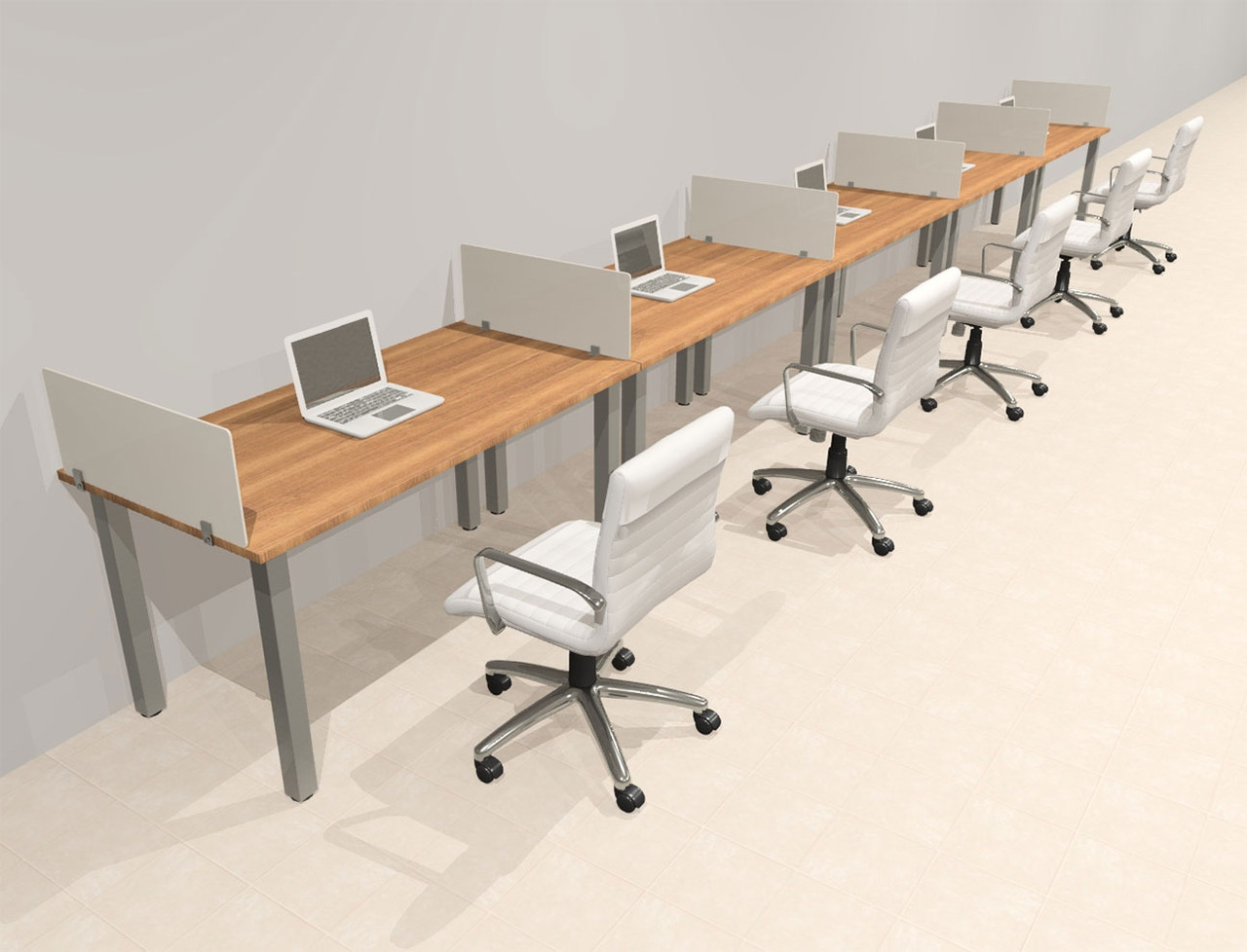 5 Person Modern  Metal Leg Office Workstation Desk Set, #OT-SUL-SPM16