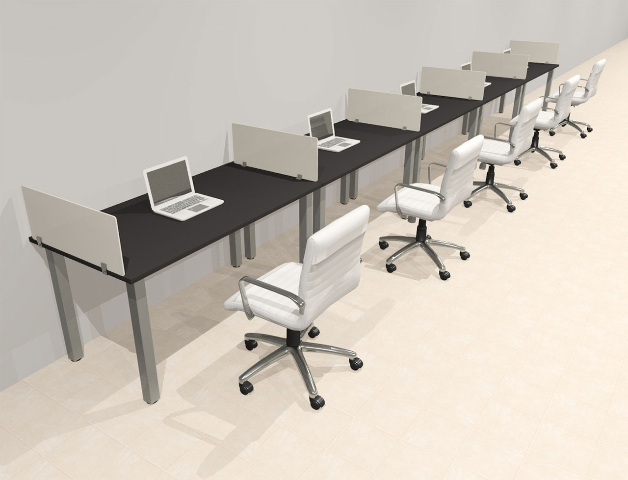 5 Person Modern  Metal Leg Office Workstation Desk Set, #OT-SUL-SPM19