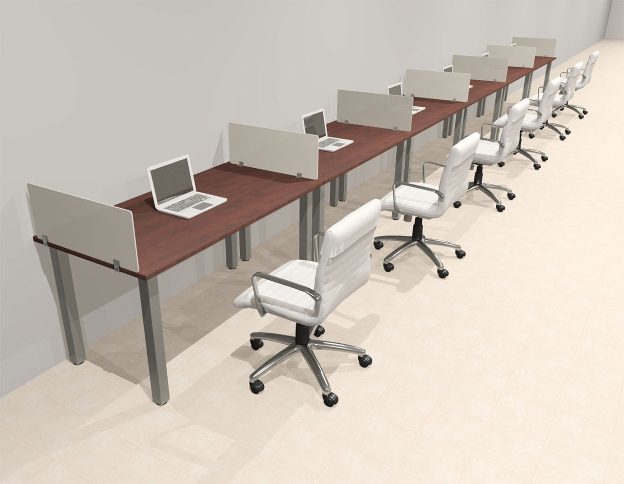 6 Person Modern  Metal Leg Office Workstation Desk Set, #OT-SUL-SPM22