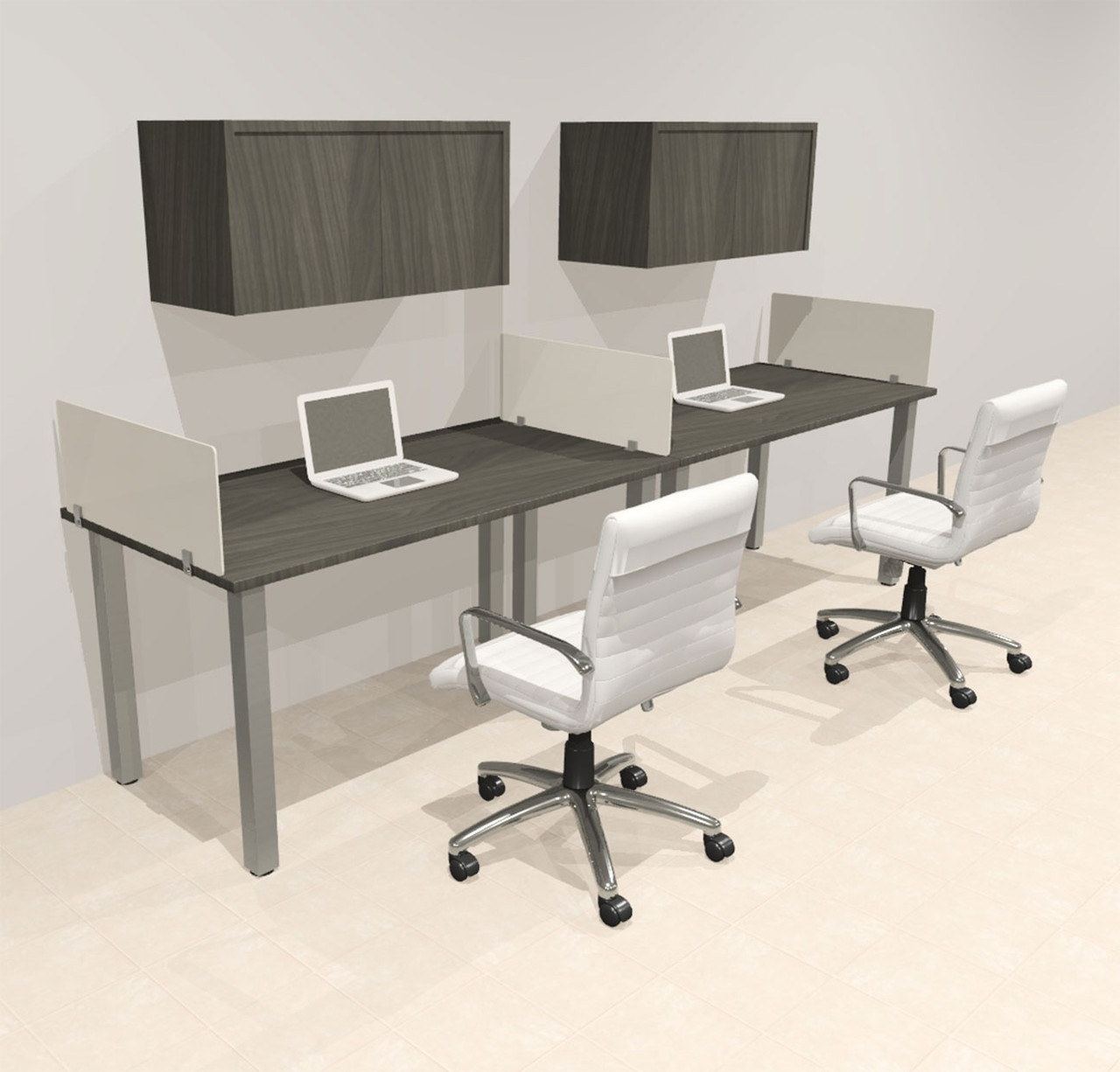 2 Person Modern  Metal Leg Office Workstation Desk Set, #OT-SUL-SPM55