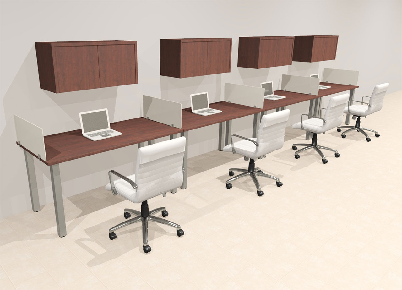 4 Person Modern  Metal Leg Office Workstation Desk Set, #OT-SUL-SPM62