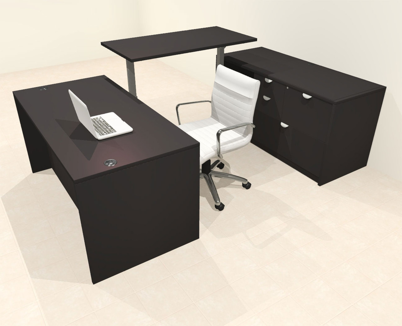 4pcs U Shaped 60"w X 102"d Modern Executive Office Desk, #OT-SUS-UH14