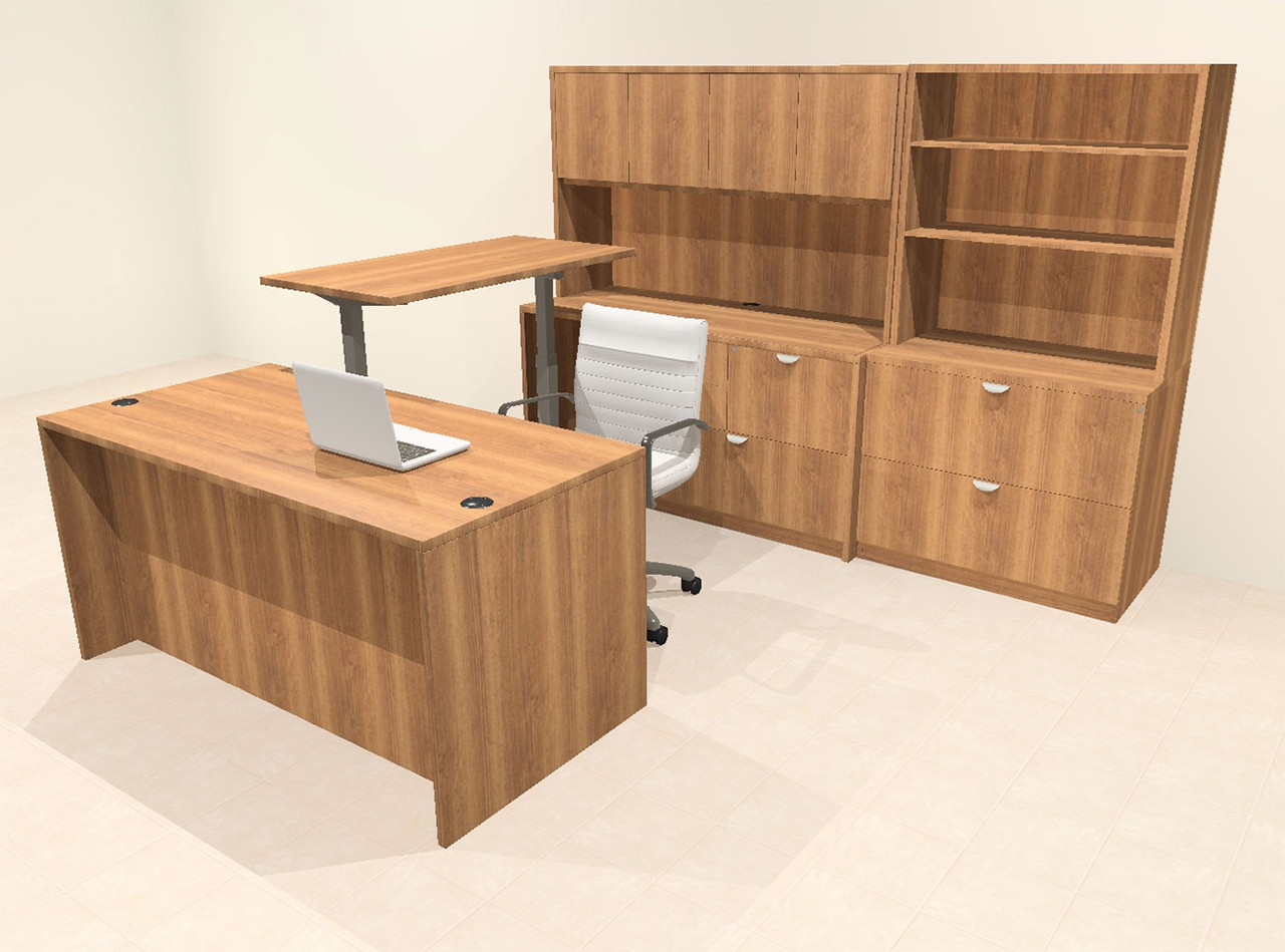 7pcs U Shaped 60"w X 102"d Modern Executive Office Desk, #OT-SUS-UH41