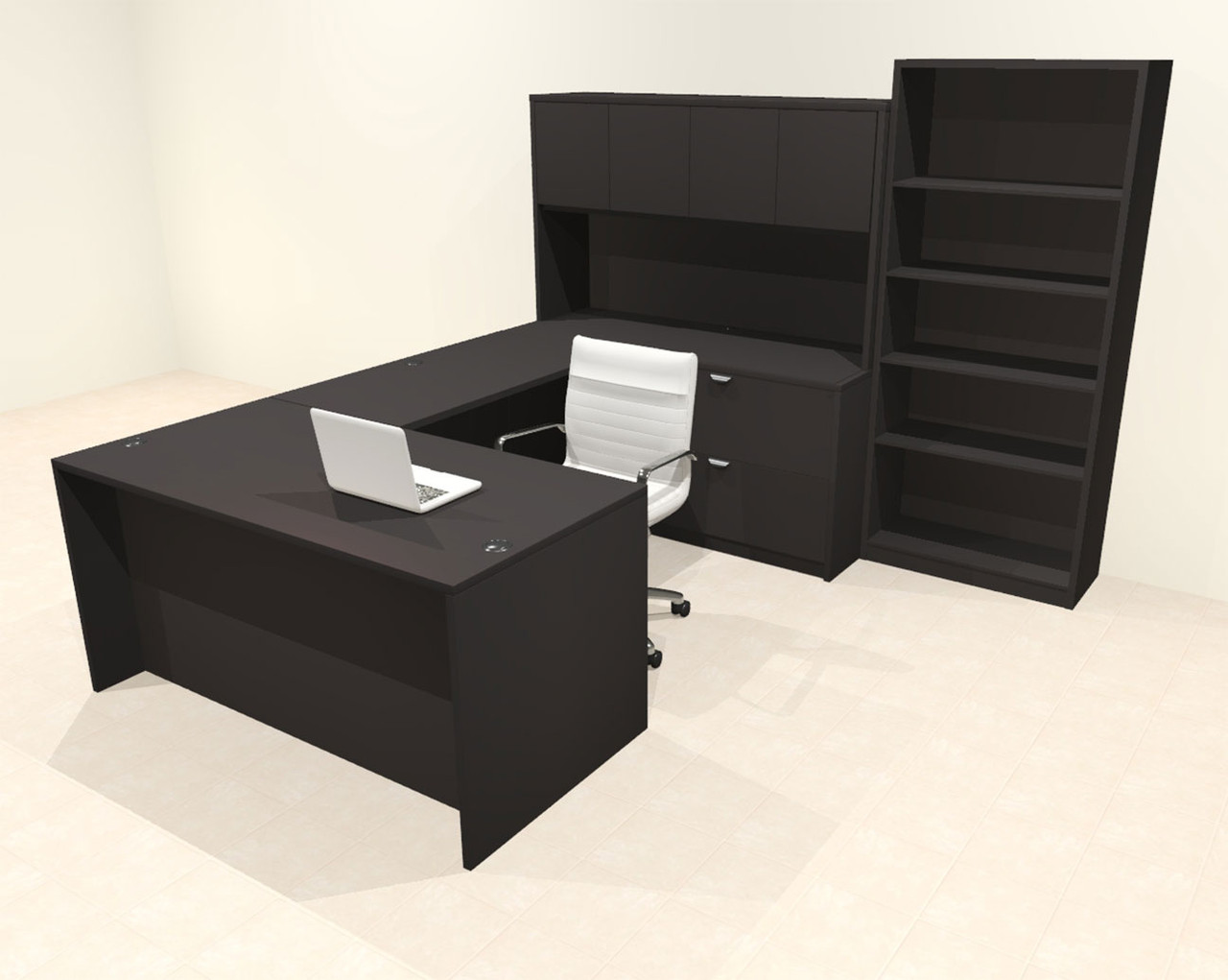 6pcs U Shaped 60"w X 102"d Modern Executive Office Desk, #OT-SUS-UH69