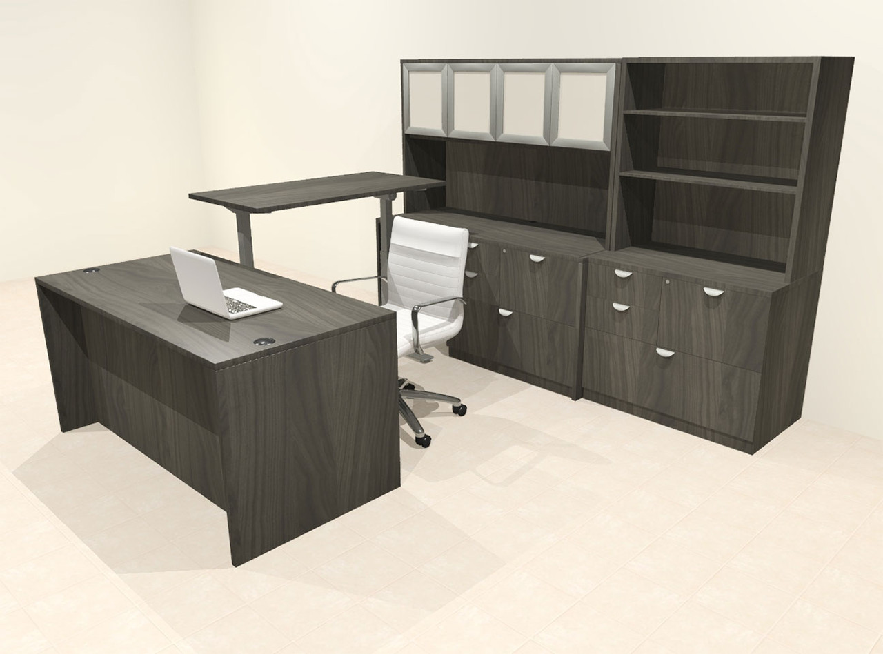 pcs U Shaped 60"w X 102"d Modern Executive Office Desk, #OT-SUS-UH105