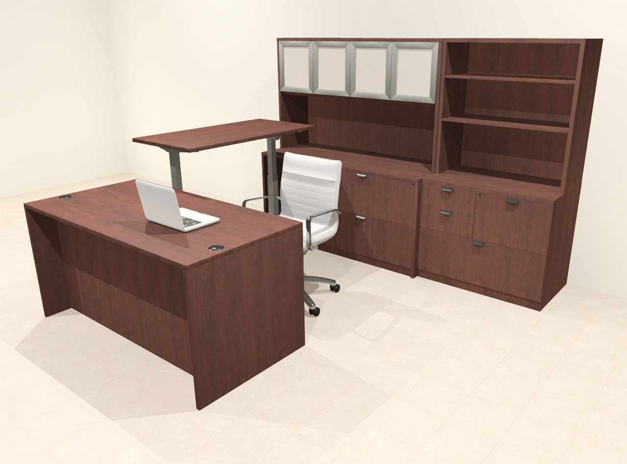 7pcs U Shaped 60"w X 102"d Modern Executive Office Desk, #OT-SUS-UH112