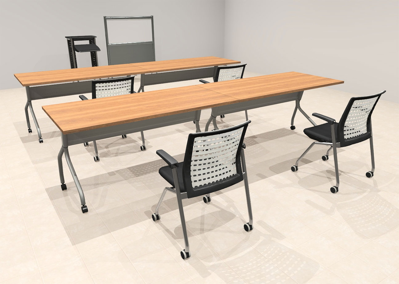 4pcs I Shape 10' Feet Nesting Training / Conference Table, #OT-SUL-T11-A