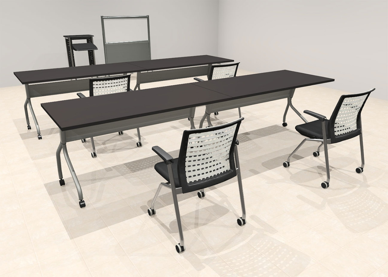 4pcs I Shape 10' Feet Nesting Training / Conference Table, #OT-SUL-T14-A