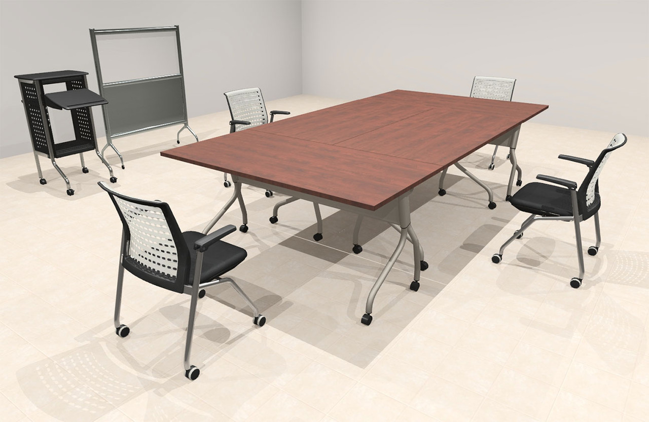 4pcs RETANGULAR Shape 10' Feet Nesting Training / Conference Table, #OT-SUL-T12-B