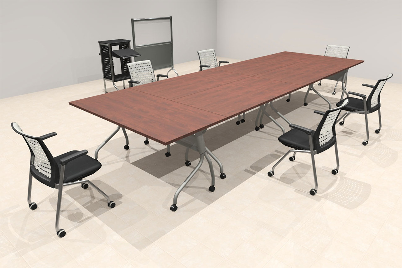 6pcs RETANGULAR Shape 15' Feet Nesting Training / Conference Table, #OT-SUL-T22-B