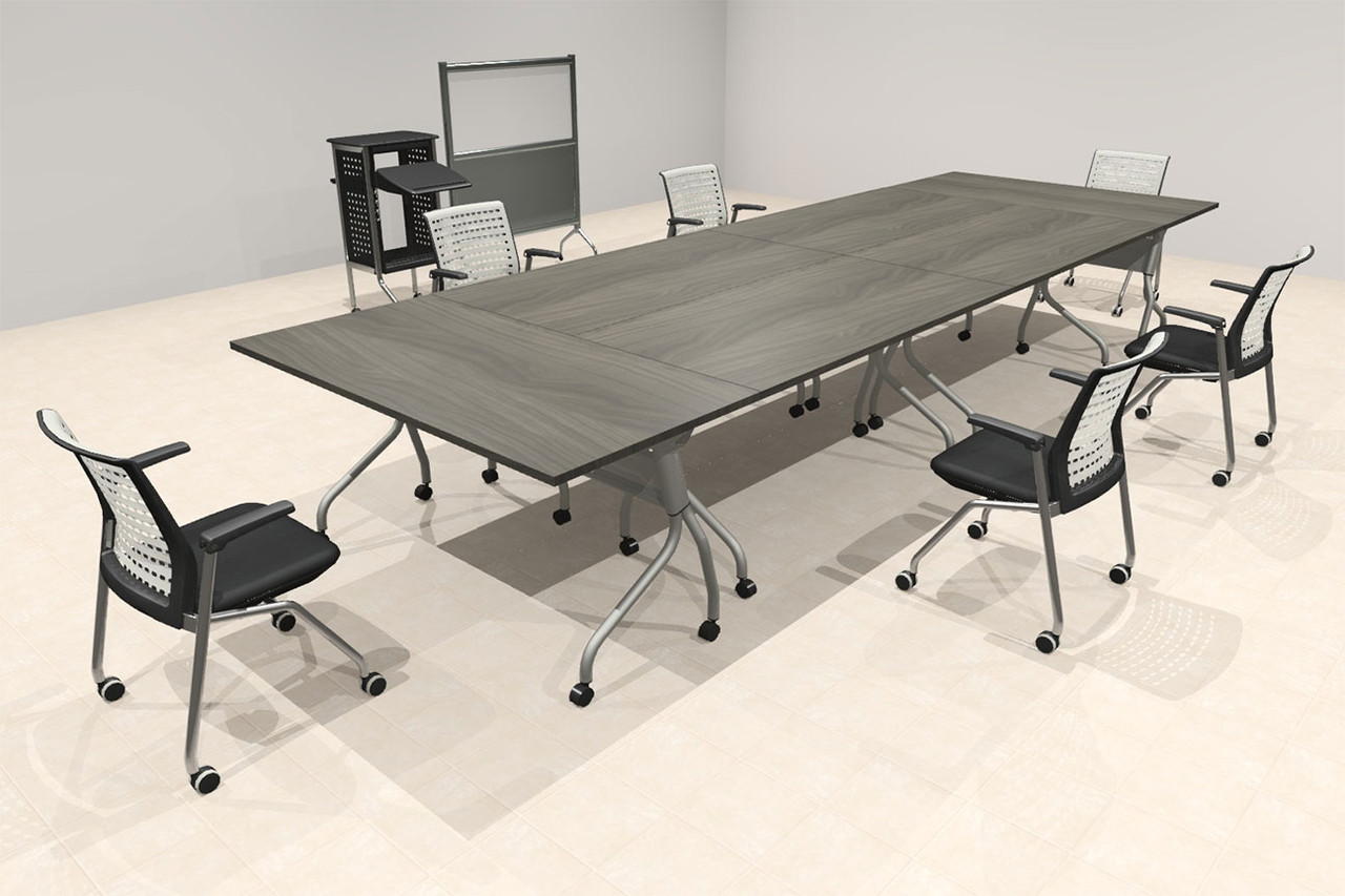 6pcs RETANGULAR Shape 15' Feet Nesting Training / Conference Table, #OT-SUL-T25-B