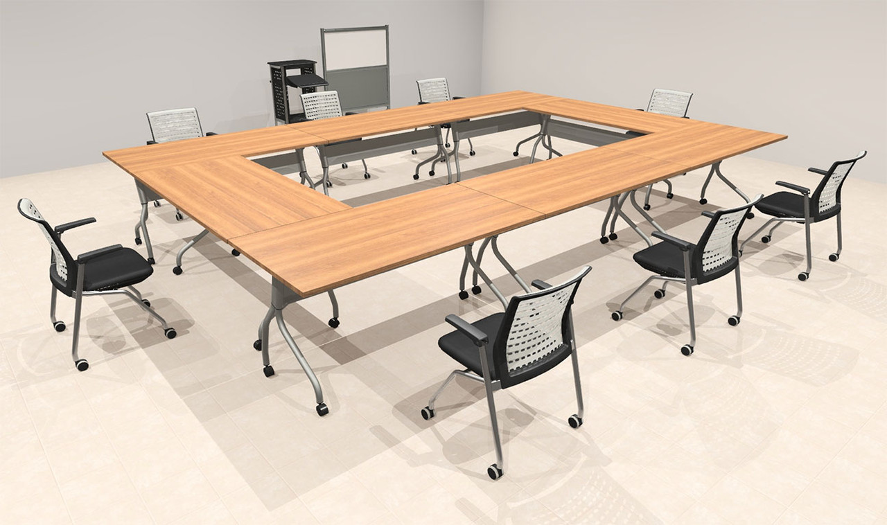 8pcs O Shape 15' Feet Nesting Training / Conference Table, #OT-SUL-T31-B