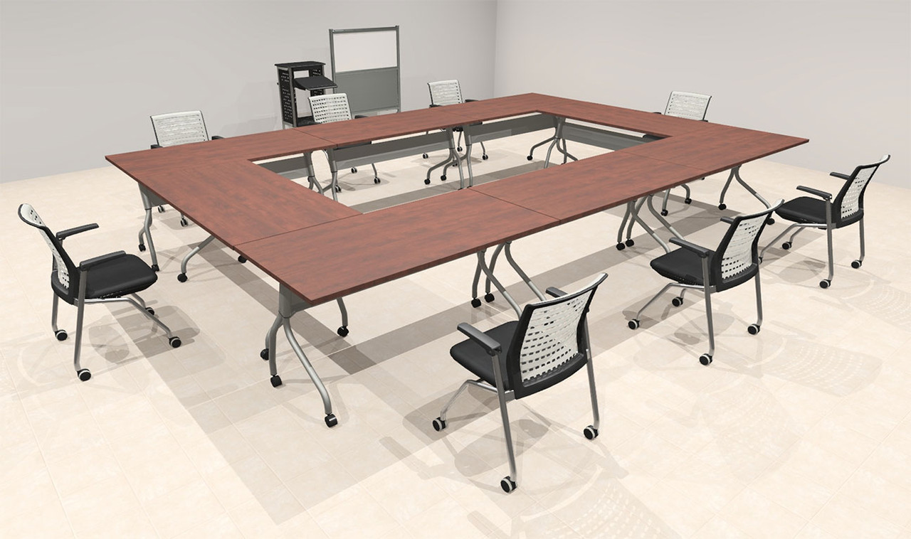 8pcs O Shape 15' Feet Nesting Training / Conference Table, #OT-SUL-T32-B