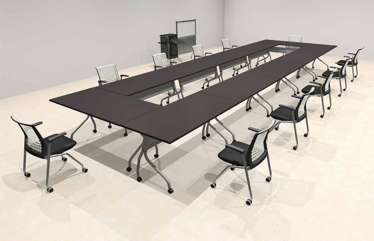 11pcs O Shape 20' Feet Nesting Training / Conference Table, #OT-SUL-T49-B