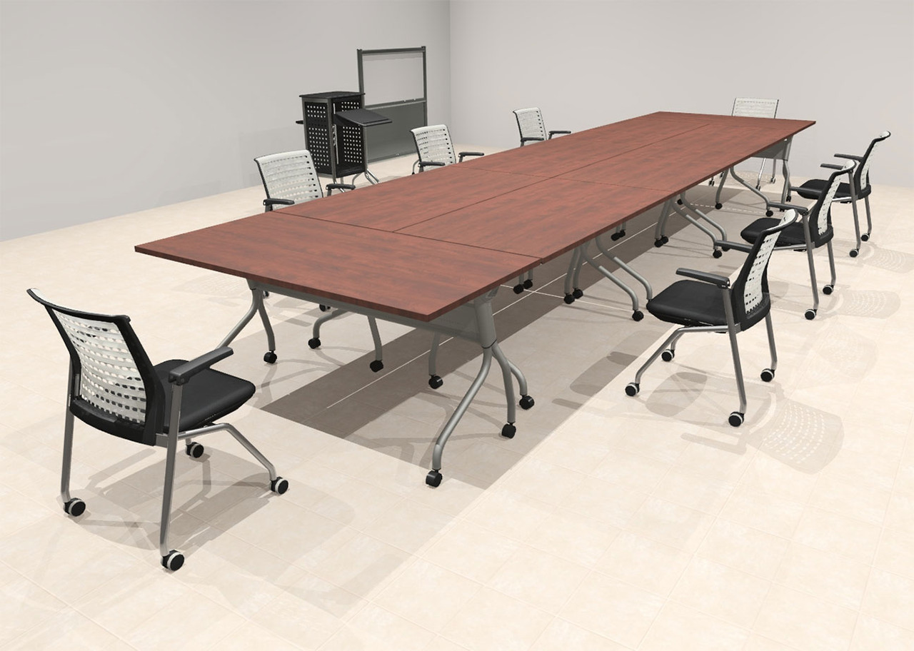 8pcs RETANGULAR Shape 20' Feet Nesting Training / Conference Table, #OT-SUL-T32-C