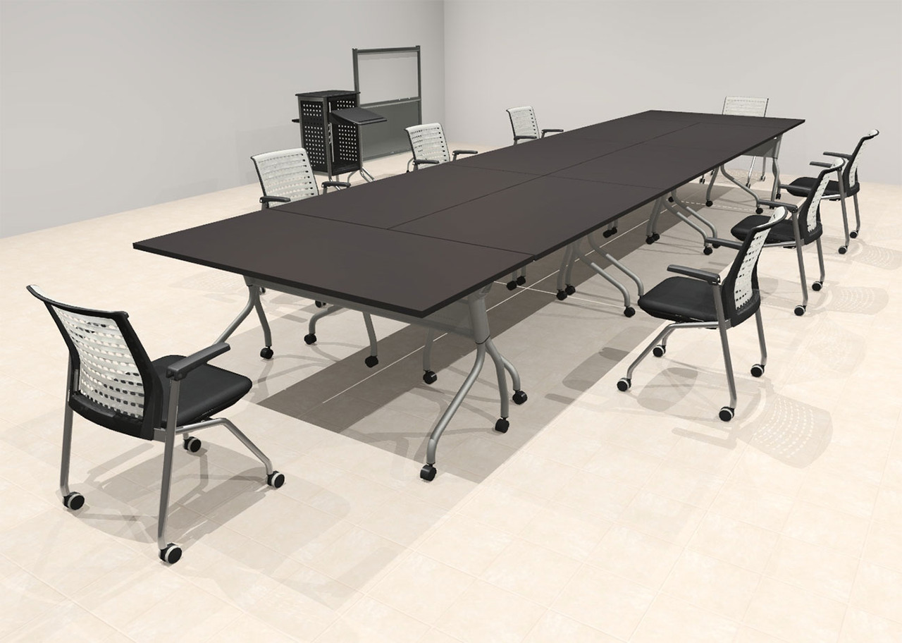 8pcs RETANGULAR Shape 20' Feet Nesting Training / Conference Table, #OT-SUL-T34-C