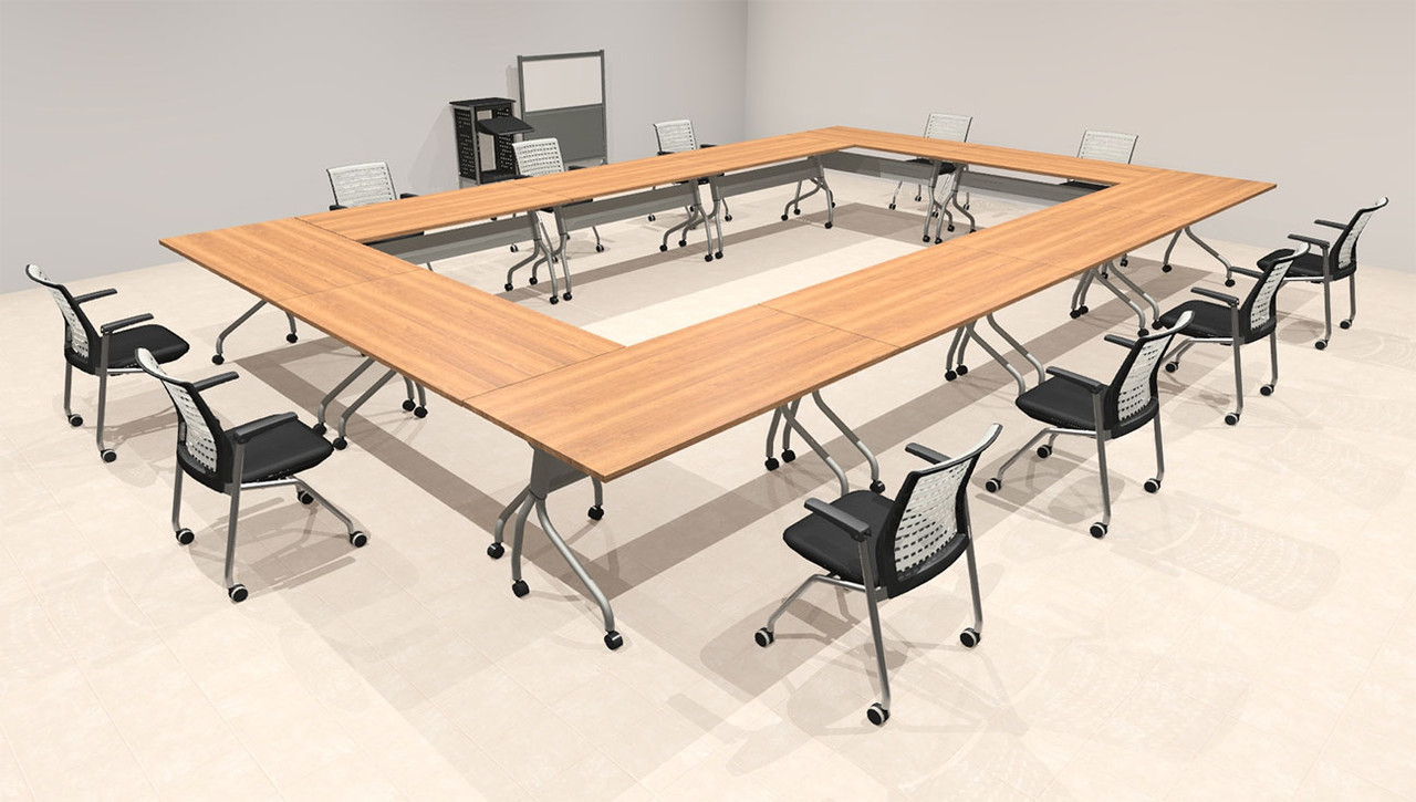 11pcs O Shape 20' Feet Nesting Training / Conference Table, #OT-SUL-T46-C