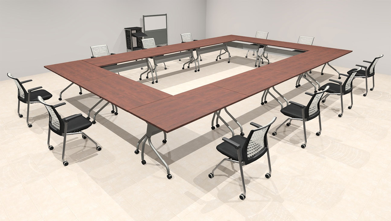 11pcs O Shape 20' Feet Nesting Training / Conference Table, #OT-SUL-T47-C