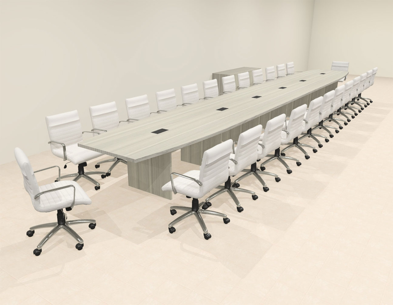 Modern Boat Shaped 28' Feet Conference Table, #OF-CON-C153