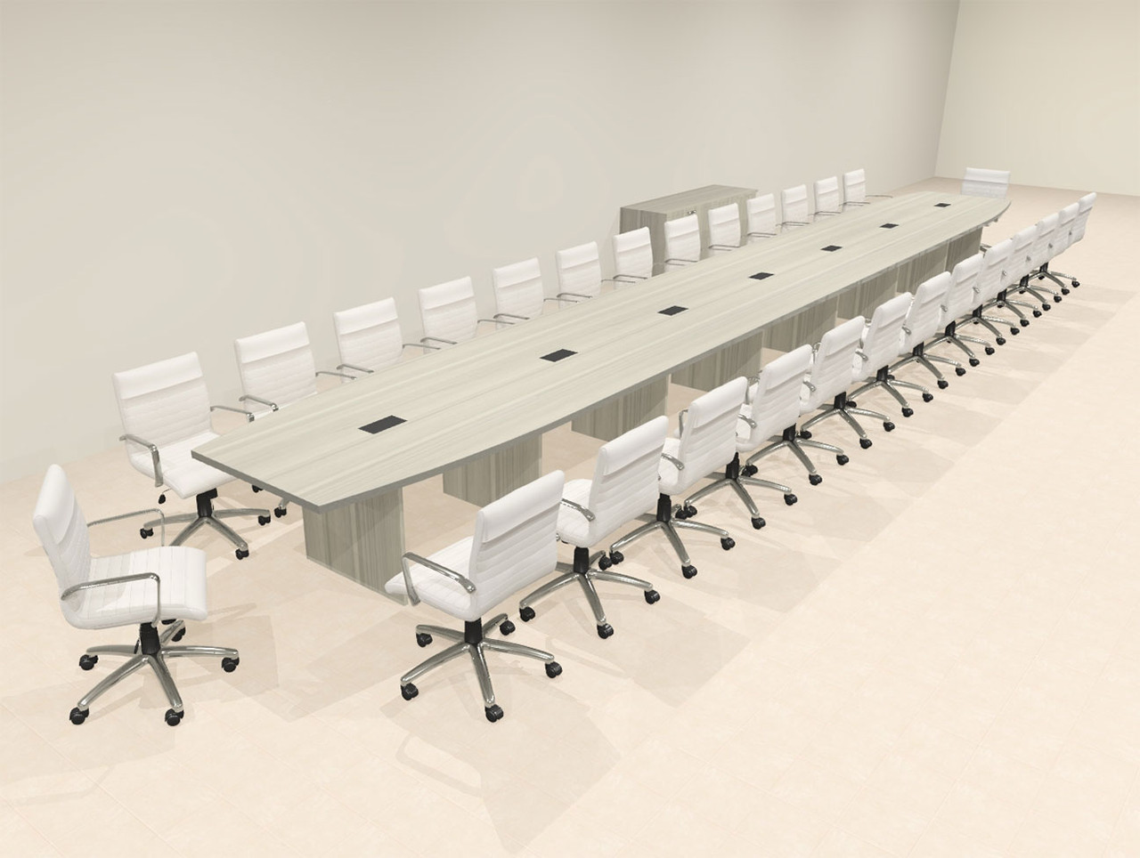 Modern Boat Shaped 30' Feet Conference Table, #OF-CON-C154