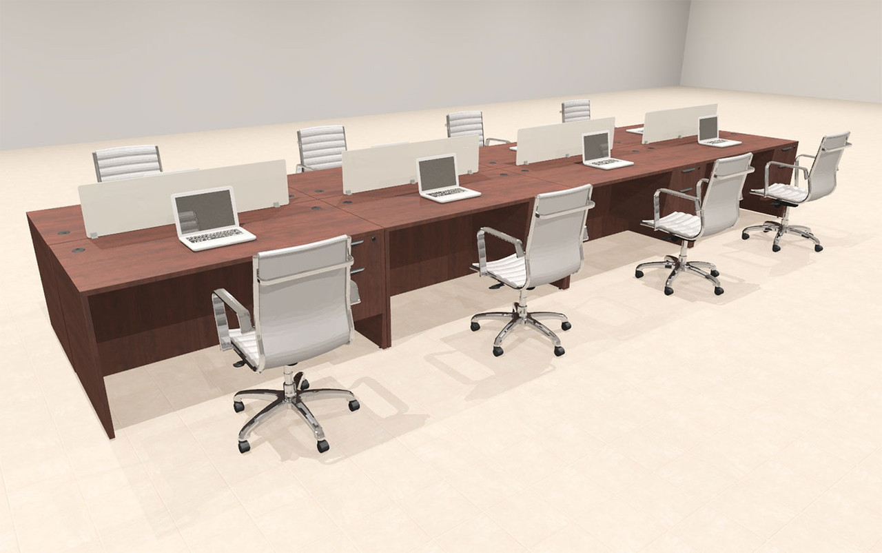 8 Person Modern Divider Office Workstation Desk Set, #OT-SUL-FP67