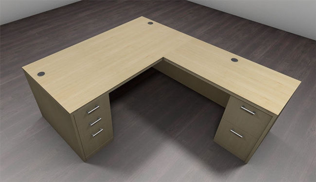 4pc L Shape Modern Executive Office Desk Set, #CH-AMB-L27