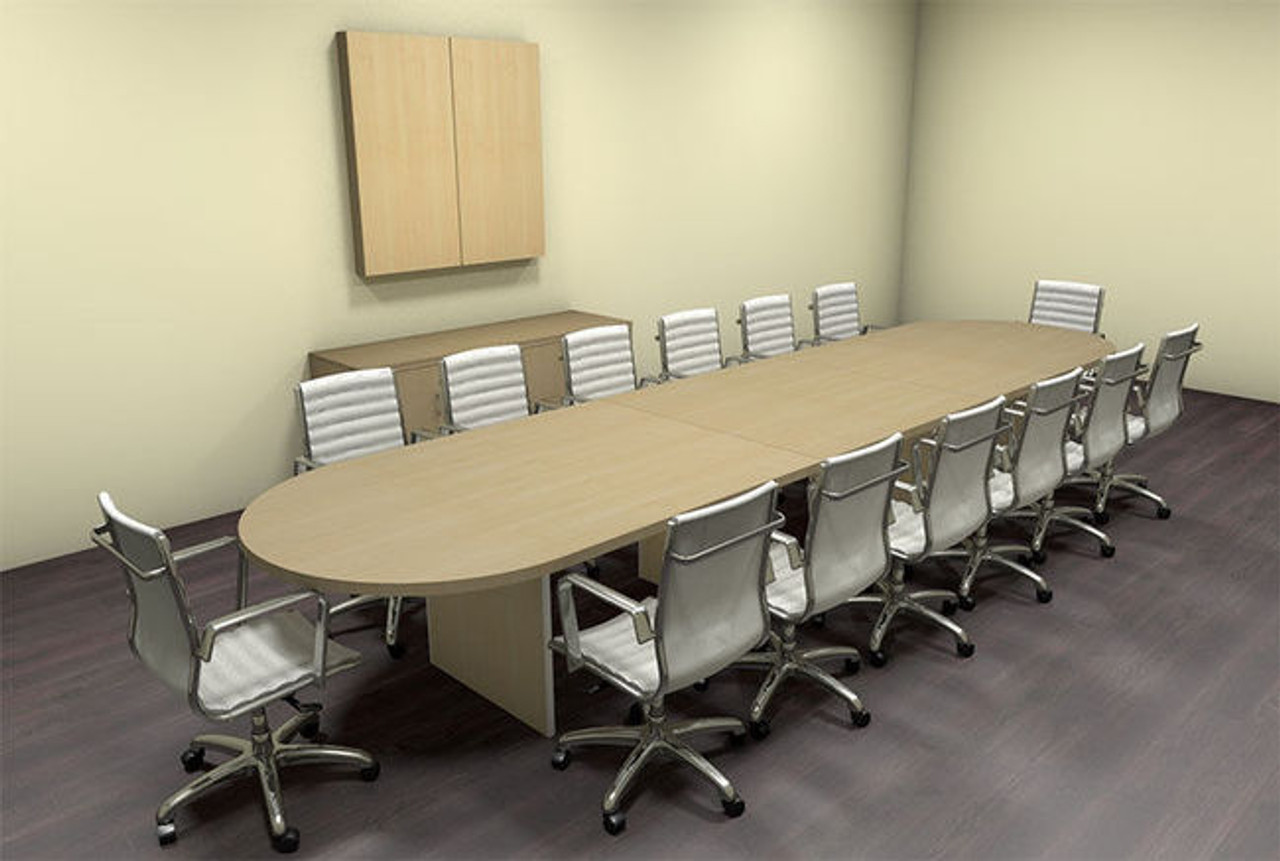 Modern Racetrack 16' Feet Conference Table, #CH-AMB-C12