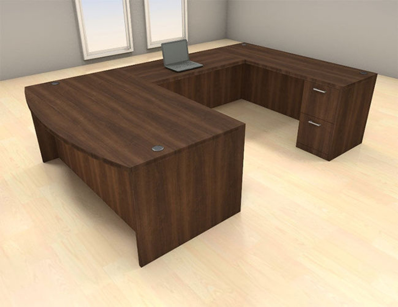4pc U Shape Modern Executive Office Desk Set, #CH-AMB-U56