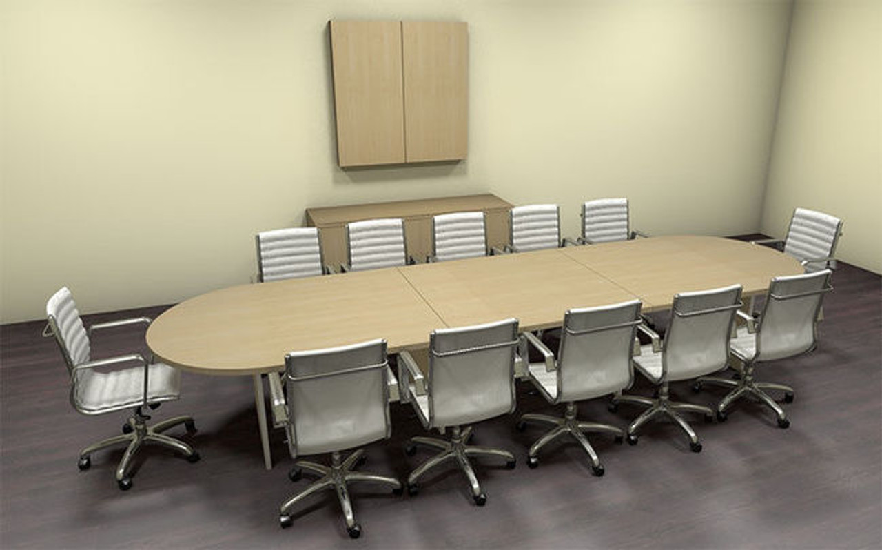 Modern Racetrack 14' Feet Conference Table, #CH-AMB-C17