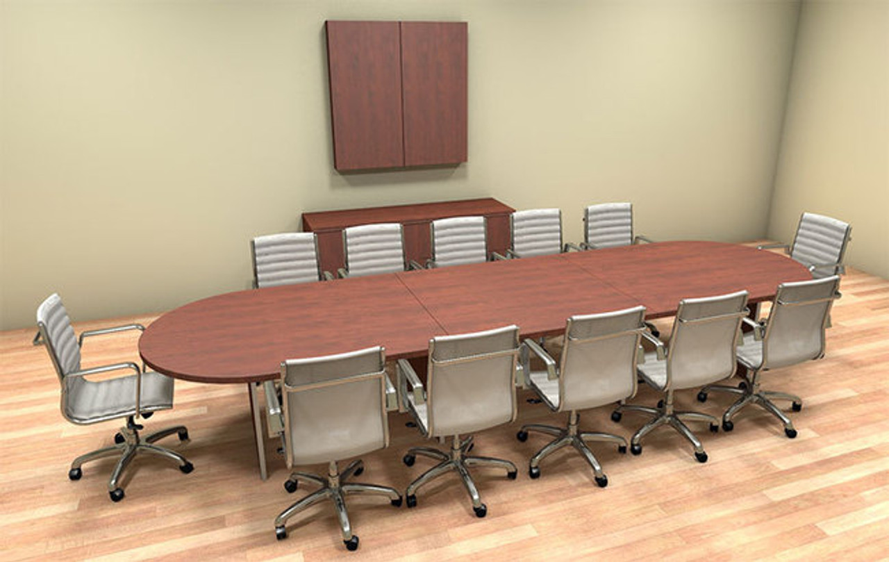 Modern Racetrack 14' Feet Conference Table, #CH-AMB-C20