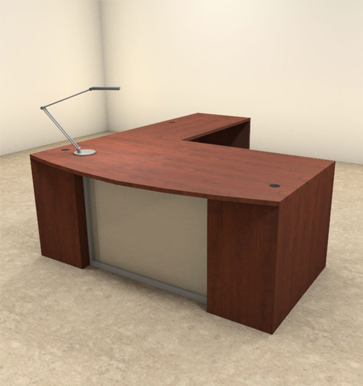 3pc L Shaped Modern Contemporary Executive Office Desk Set, #OF-CON-L62