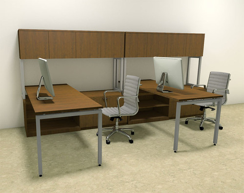 Two Persons Modern Executive Office Workstation Desk Set, #OF-CON-S4